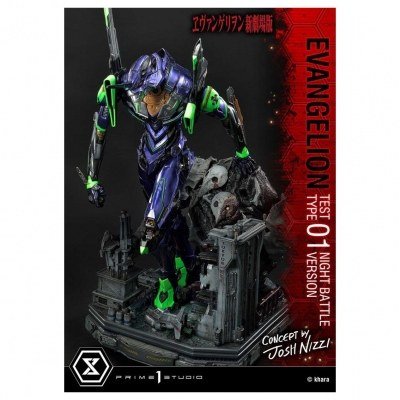Figura prime 1 studio evangelion test type 01 night battle version concept by josh nizzi 67 cm