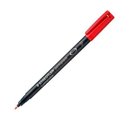 Rotulador Permanente Staedtler Lumocolor 318/ 0.6mm/ Rojo