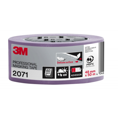 3M Cinta de Enmascarar para Superficies Delicadas - 48mm x 50m - Color Lavanda