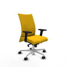 Piqueras y Crespo Albacete confidente sincro bali amarillo brazos 2D base aluminio ruedas 65 mm nailon