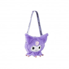 Bolso Peluche Kuromi Hello Kitty Lila con Bandolera Ajustable