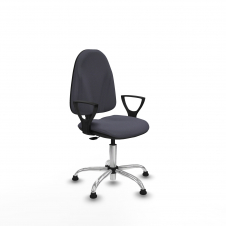 Piqueras y Crespo Algarra CP bali gris oscuro brazos fijos base cromada topes