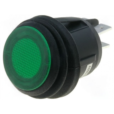 Interruptor Basculante 2Ctos 230V IP65 Luminoso Verde LED