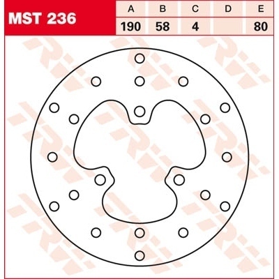 Disco de freno fijo redondo hasta 219 mm TRW MST236
