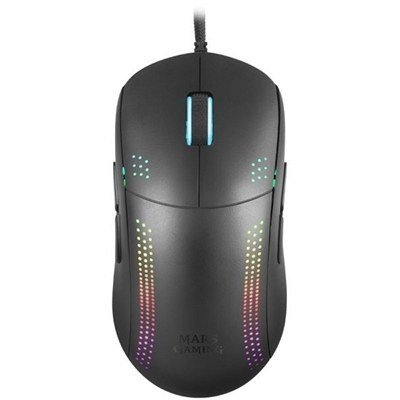 Mouse raton mars gaming mmpro optico wireless inalambrico 9 botones 32000ppp negro