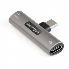 StarTech.com Adaptador de Audio y Carga USB-C - Adaptador de Audio USB Tipo C con USB-C para Auriculares con Micrófono y Pass Through de 60W USBC par