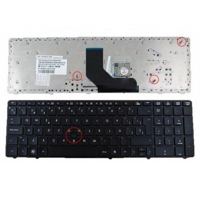 Teclado compatible para portátil HP Probook 6570b /6560b/ Elitebook 8570p + pointstick negro