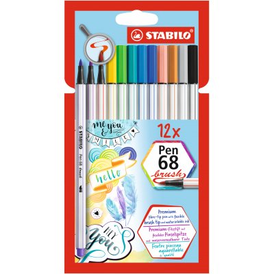 Pen 68 Brush rotulador Fuerte Multicolor 12 pieza(s)