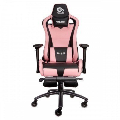 Talius silla Caiman v2 gaming negra/rosa, reposapies, 4D, Frog