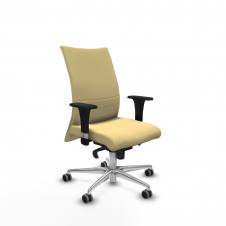 Piqueras y Crespo Albacete confidente sincro similpiel crema brazos 1D base aluminio ruedas 65mm engomadas