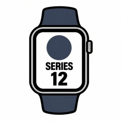 Apple Watch Series 12/ GPS/ Cellular/ 46mm/ Gris Espacial/ Correa Deportiva Azul Marino (M/L)