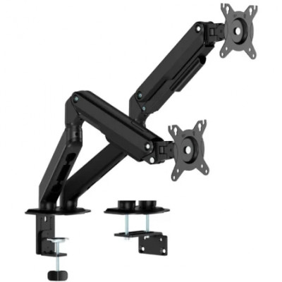 Soporte de Mesa con Contrapeso para 2 Monitores Aisens DT32TSR-451/ Giratorio/ Inclinable/ hasta 9kg