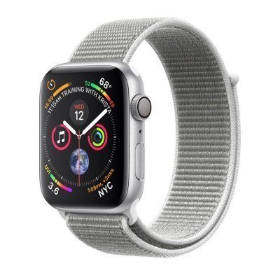 APPLE WATCH SERIES 4 GPS 44mm CAJA ALUMINIO PLATA CON CORREA DEPORTIVA LOOP NACAR - MU6C2TY/A