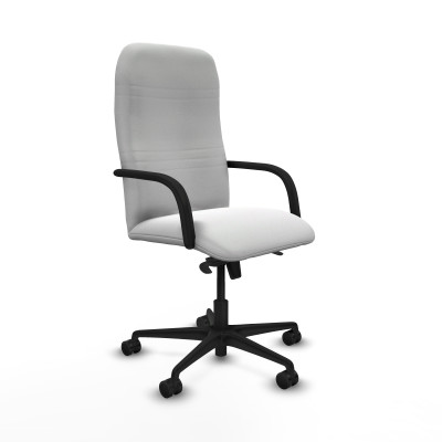 Letur basculante bali blanco brazos poliuretano base nailon ruedas 65 mm nailon