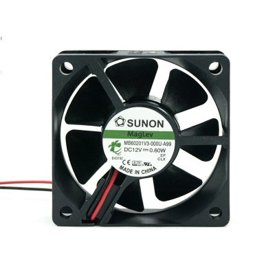 VENTILADOR 12Vdc 60x60x20mm 0,48W 2 Cables Vapo Sunon