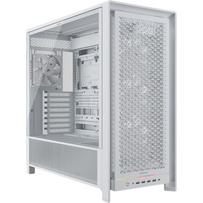 Caja ordenador gaming corsair frame 5000d rs atx cristal templado blanco