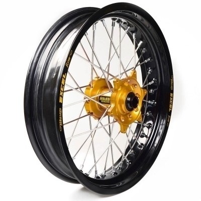 Rueda completa Haan Wheels aro negro 17-3,50 buje oro 1 55106/3/2 1 55106/3/2