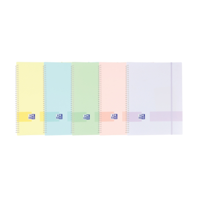 Oxford Live & Go A4 Carpeta de Fundas - Tapa de Plastico Opaco - Espiral 40 Fundas - Color Pastel