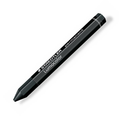 STAEDTLER Cera hexagonal permanente Lumocolor 113x12mm diam negro