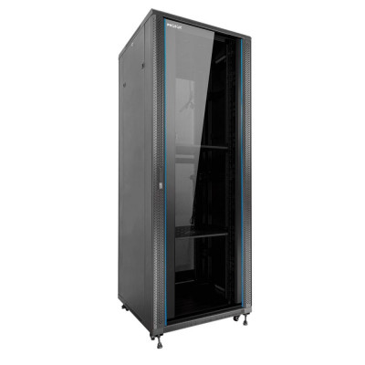 Armario rack de suelo 19 pulgadas phasak pro 47u negro 600x1000 montado pho 6147