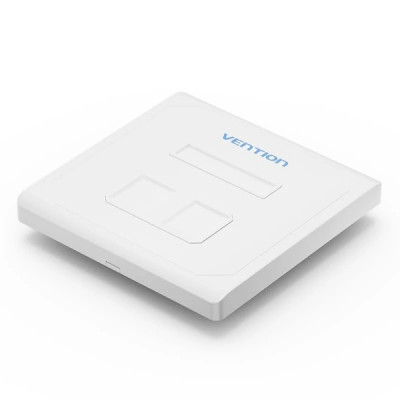 Placa de Pared Keystock Vention IFEW0/ 2 Puertos RJ45