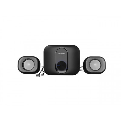 Natec Pug Altavoces 2.1 11W RMS - Diseño Compacto con Subwoofer Dedicado - Alimentación USB - Plug and Play - Color Negro