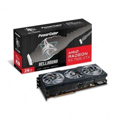 Tarjeta grafica powercolor rx 7900xtx hell hound 24gb gddr6 3 x dp - 1 x hdmi - 2 x 8p