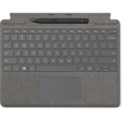 Surface Pro Keyboard w/ Slim Pen 2 Microsoft Cover port Platino