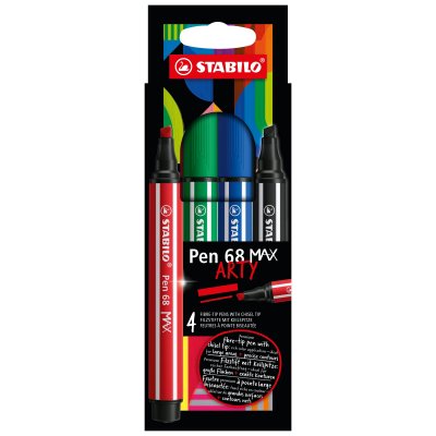 Pen 68 MAX rotulador Negro, Azul, Rojo 4 pieza(s)