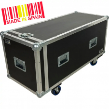 Rack Profesional para 16 stand micro con ruedas, Plata