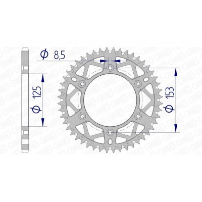 Corona AFAM aluminio ultraligera 11212 - Paso 520 11212+53