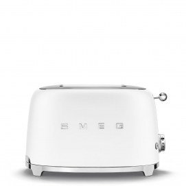 Tostador Smeg TSF01WHMEU, 2 ranuras, 950W, blanco mate