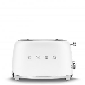 Tostador Smeg TSF01WHMEU, 2 ranuras, 950W, blanco mate