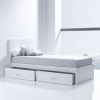 Cama junior 90x200 cm con cajones inferiores · JOY White · Alondra