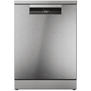 Lavavajillas Haier XF4A4M4PX, 3ª bandeja, 10 programas, 44dB, display, WiFi, inox