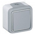 PULSADOR PLEXO GRIS IP55