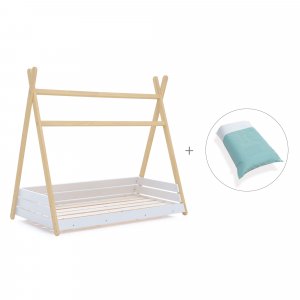 Cama júnior Montessori madera 90x200 cm + nórdico Mare · Homy Life XL