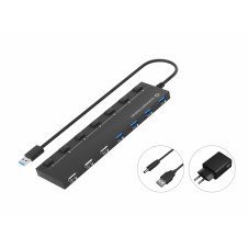 Conceptronic HUB de interfaz USB 3.2 Gen 1 (3.1 Gen 1) Type-A 5000 Mbit/s Negro