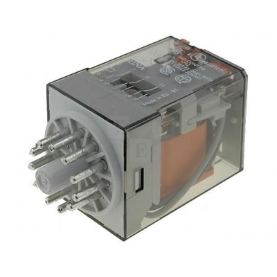 RELE 24Vdc 3Ctos Pulsador Prueba 10A/250Vac FINDER