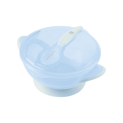 Cuenco con cuchara Feedy Azul
