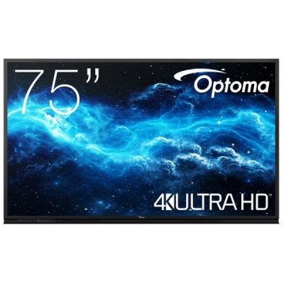 Optoma Creative Touch Serie 3 Pizarra Interactiva Tactil 75 UltraHD 4K - Tiempo de Respuesta 6ms - 20 Puntos Tactiles Simultaneos - HDMI, VGA, DisplayPort, USB-A, C, RJ-45