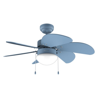 Cecotec EnergySilence Aero 3600 Vision Full Blue Ventilador de Techo con 6 Aspas y Lampara Integrada - 50W - Diametro de 36 - 3 Velocidades - Modo Invierno/Verano - Control por Cadena - Color Azul