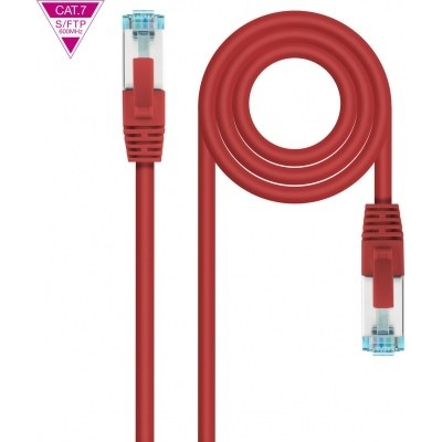 CABLE RED CAT.7 LSZH SFTP PIMF AWG26 ROJO 30 CM