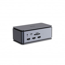 Lindy 43372 base para portátil y replicador de puertos Acoplamiento USB4 Antracita