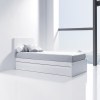 Cama junior 90x200 cm con cama nido · KUBO White · Alondra