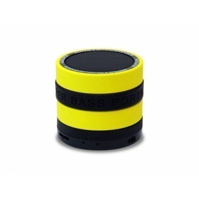 Conceptronic Altavoz Bluetooth - Potencia 3W - Manos Libres - Radio FM - Tarjeta Micro SD - Jack 3.5mm - Color Amarillo/Negro