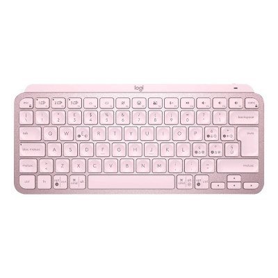 Teclado logitech mx keys mini rosa wireless inalambrico