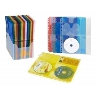 FUNDA CD/DVD CARCHIVO A4 11 TL.COLORES - Pack de 10 unidades