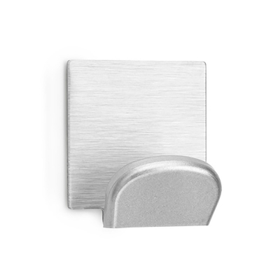 Colgador adhesivo cromo con base ade acero inoxidable (blister 2 uds)