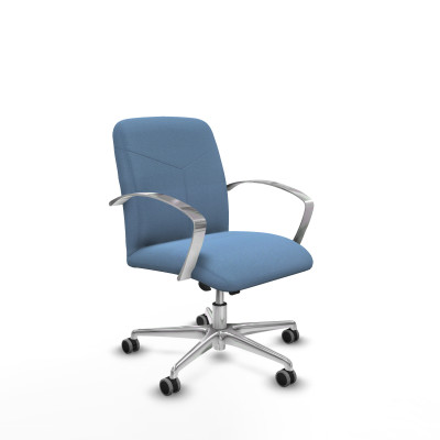 Caudete confidente basculante bali azul cielo brazos aluminio base aluminio ruedas 65mm engomadas